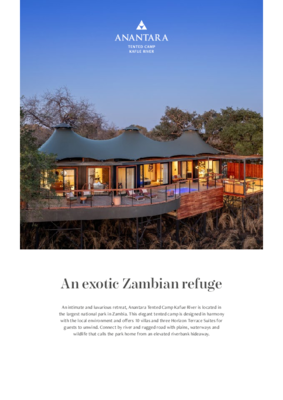 Fact Sheet 2026 - Anantara Tented Camp Kafue River