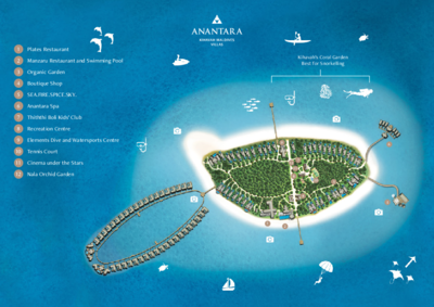 Anantara Kihavah Maldives Villas - Resort Map