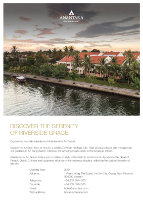 Anantara Hoi An Resort - Factsheet
