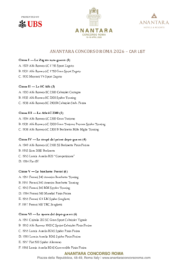 Anantara Concorso Roma 2026 - Participating Car List.pdf