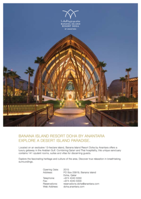 Banana Island Resort Doha by Anantara Factsheet