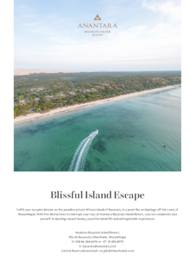 Anantara Bazaruto Island Resort - Factsheet