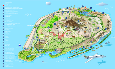 Desert Islands Resort & Spa by Anantara - Island Map