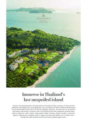 
Anantara Koh Yao Yai Resort & Villas - Factsheet