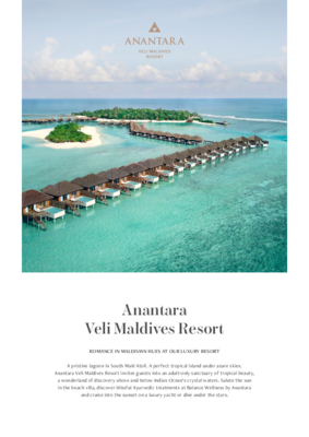 Anantara Veli Maldives Resort - Factsheet