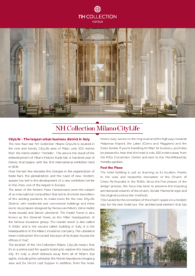 NH Collection Milano CityLife - Factsheet