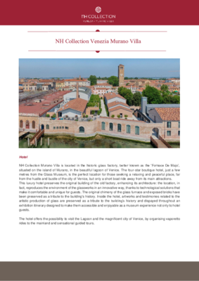 NH Collection Venezia Murano Villa - Factsheet