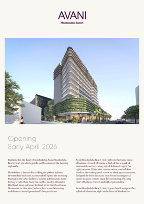 Avani Mooloolaba Beach Hotel Fact Sheet