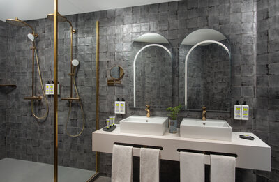 nhow_Roma_Room_Suite_Bacchus_Beats_Bathroom_Double_Mirror
