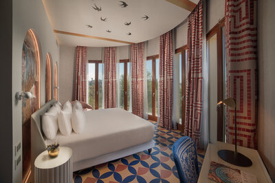 nhow_Roma_Room_Suite_Windows_Views_Bed_Birds_Pillows_Lamp_Art.JPG