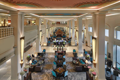 Anantara_Siam_Bangkok_Hotel_Lobby_View_Interior_with_Mural_Painting_Ceiling_Top_View