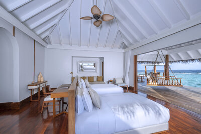 Anantara Kihavah Maldives Villas - Two Bedroom Sunset Over Water Pool Residence Twin Bedroom