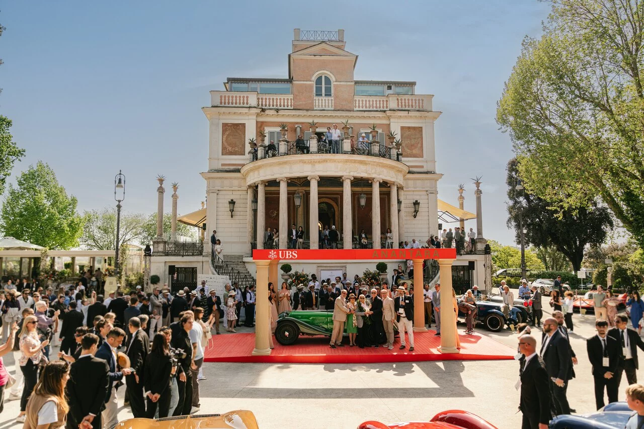 Anantara Concorso Roma 2026 – Class I: Pre-War Zagato winner, the 1932 Maserati V4 Sport Zagato, pictured during the award ceremony.