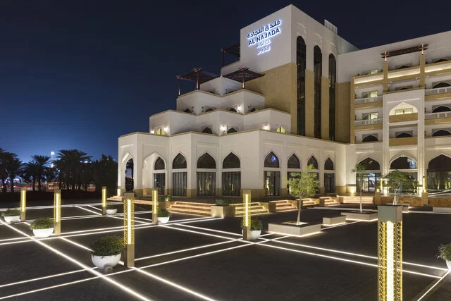 Al_Najada_Doha_Hotel_By_Tivoli_Exterior_View_Entrance_at_Night