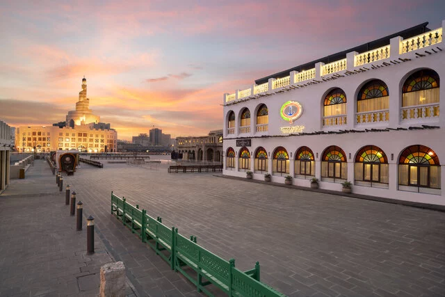 Souq_Waqif_Boutique_Hotels_by_Tivoli_Exterior_Al_Jomrok_Sunset