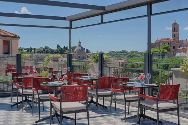 NH_Collection_Fori_Imperiali_Restaurant_Terrace_City_Views_Lunch_Setup