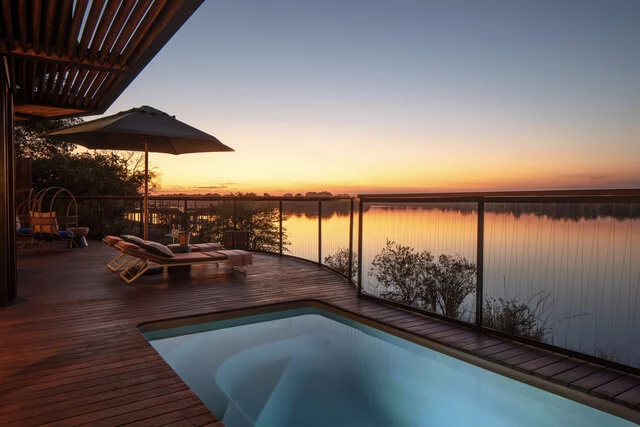 Anantara_Tented_Camp_Kafue_River_Pool_Villa_River_Terrace_Evening