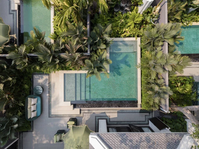 Anantara_Siam_Bangkok_Hotel_Guest_Room_Garden_Pool_Villa_Private Terrace_And_Private_Pool_Drone_View