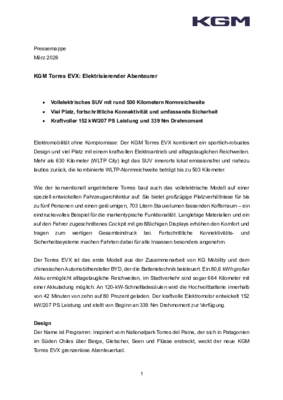 KGM Torres EVX - Produkttext