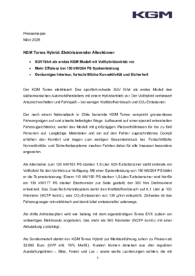 KGM Torres Hybrid - Produkttext