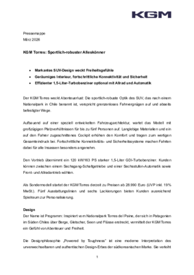 KGM Torres - Produkttext