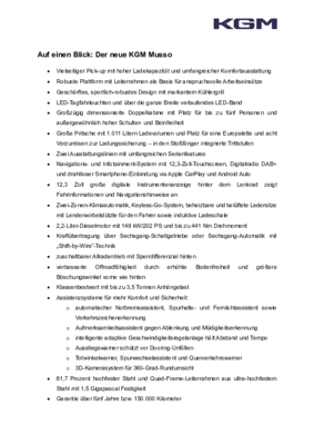 KGM Musso - Übersicht (PDF)