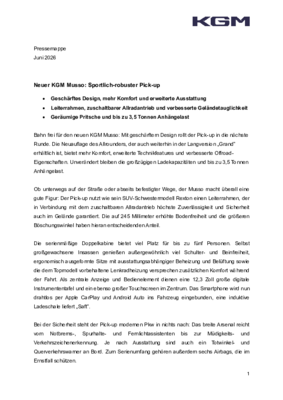 KGM Musso Produkttext