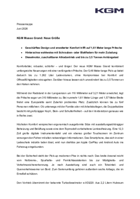 KGM Musso Grand Produkttext