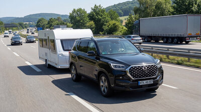 KGM Rexton mit Caravan am Haken