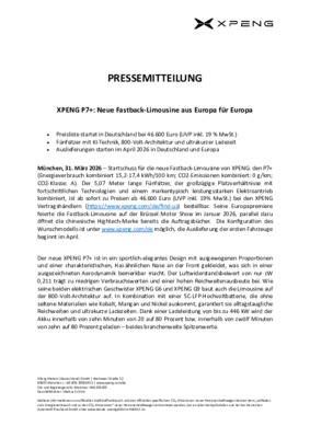 XPENG P7+ Produktuebersicht