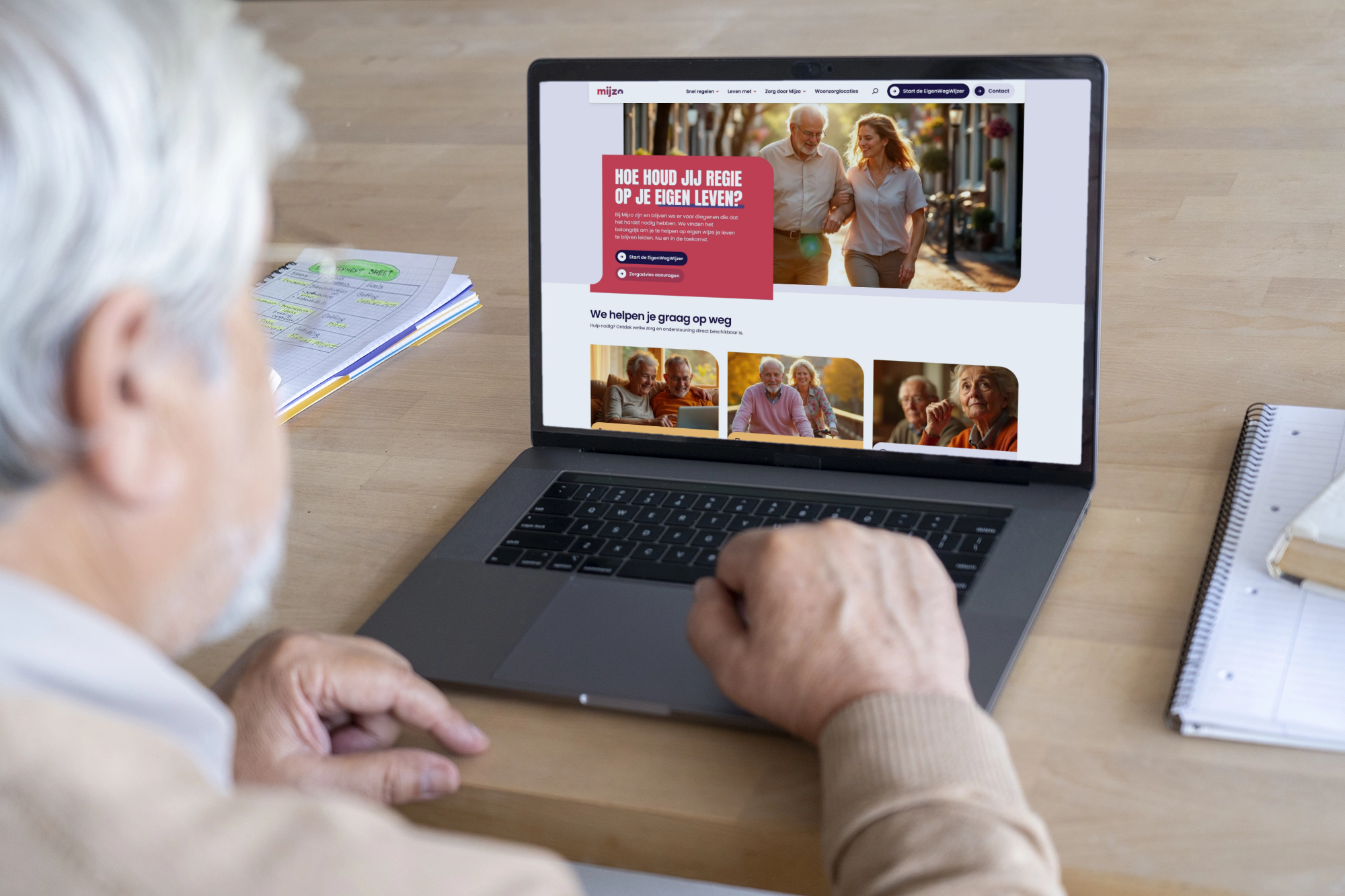 Close up on elderly person using digital device mockup.png
