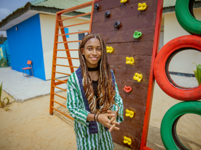 Africa Winner Amara Nwuneli at her first park opening. Photo by Peter Okosun