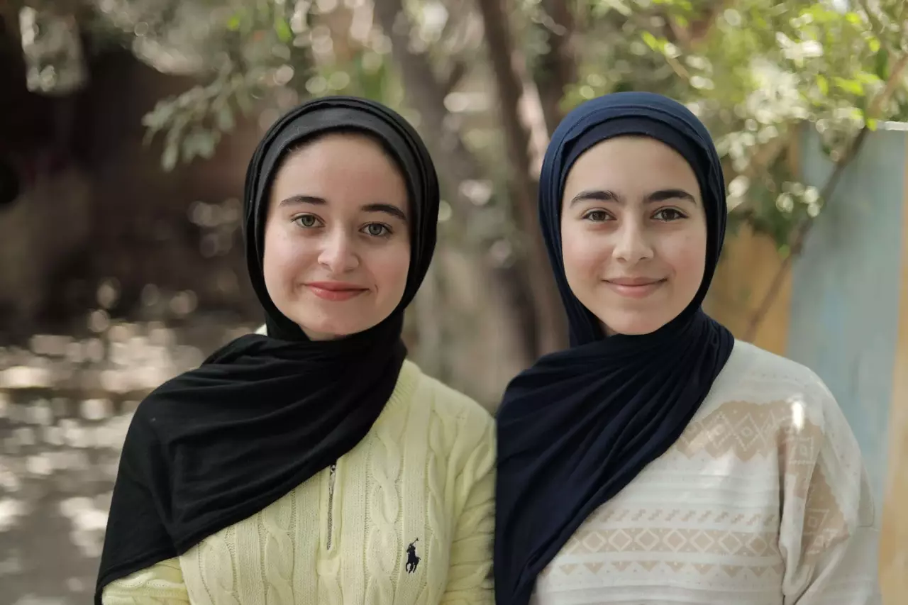 Tala Mousa and Farah Mousa, photo by Ali Awad