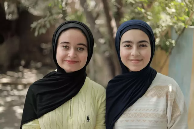 Tala Mousa and Farah Mousa, photo by Ali Awad