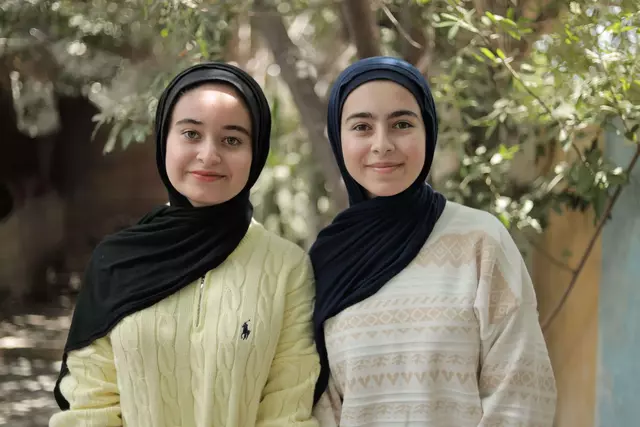 Tala Mousa and Farah Mousa, photo by Ali Awad
