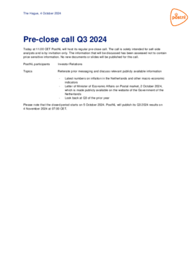 pre-close-call-q3-2024-announcement