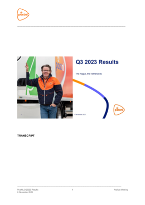 231106-postnl-3q2023-analyst-call