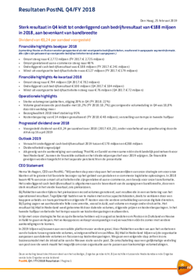 Nederlands persbericht Q4 FY 2018 PostNL_tcm10-146294