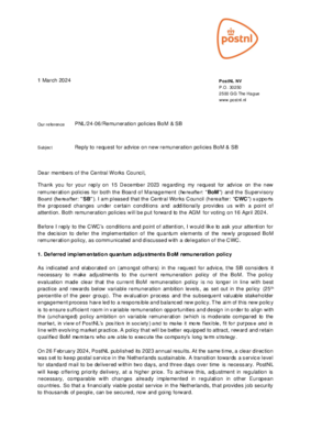 reply-postnl-on-advice-central-works-council