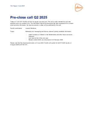 pre-close-call-Q2-2025-announcement