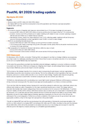PostNL Q1 2026 trading update_EN