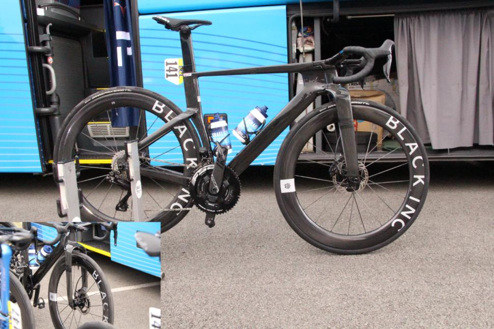 Jake Stewart rode the unreleased bike to victory on stage five of the Dauphiné