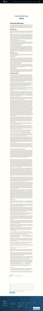 Factor Ostro VAM review