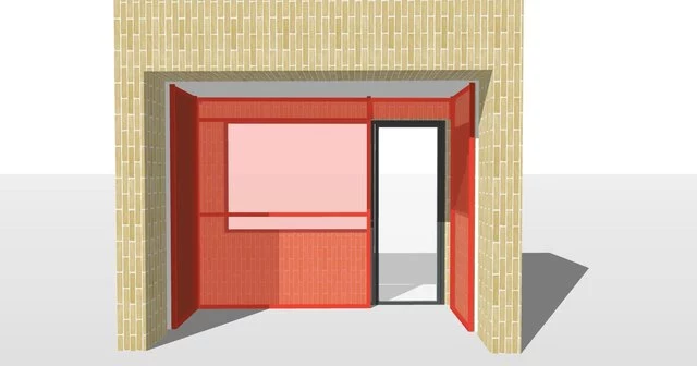 FACTOR HOUSE_front door construction details_3d