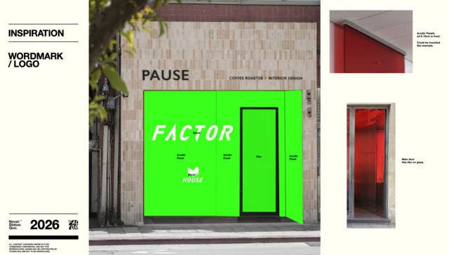 FACTOR HOUSE_front door construction concept