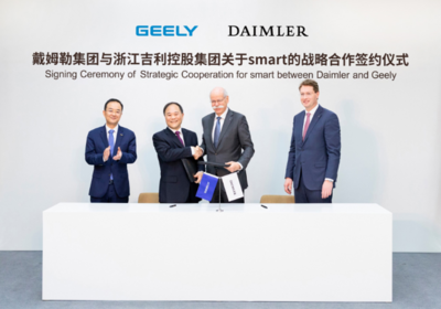 戴姆勒集团与浙江吉利控股集团关于smart的战略合作签约仪式