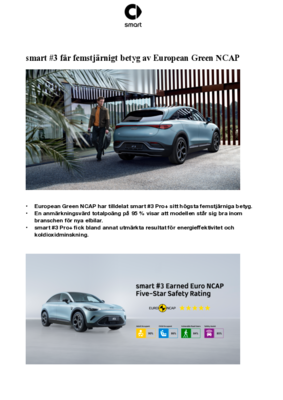 smart #3 Green NCAP_202403