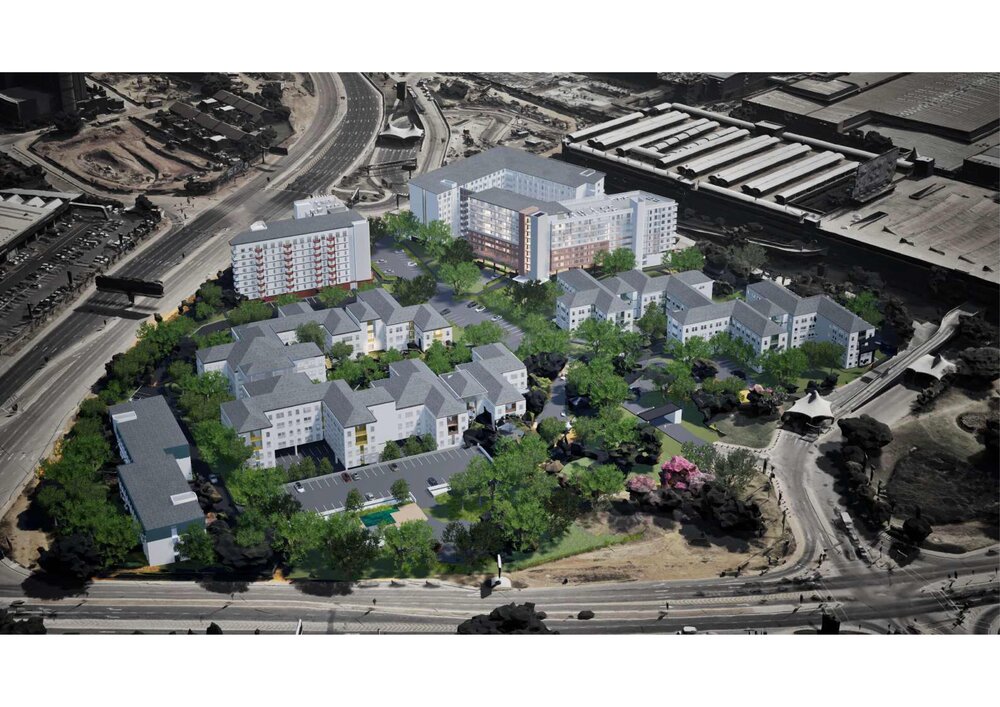 Architect rendering - Aerial view of Menlyn Park residential development.jpg
