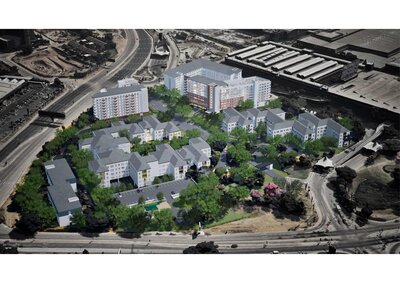 Architect rendering - Aerial view of Menlyn Park residential development.jpg