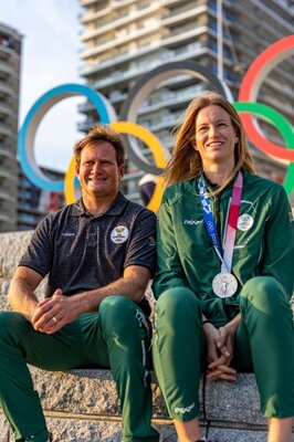 South AfricaΓÇÖs Olympic medallists, surfer Bianca Buitendag and Coach Greg Emslie.jpg